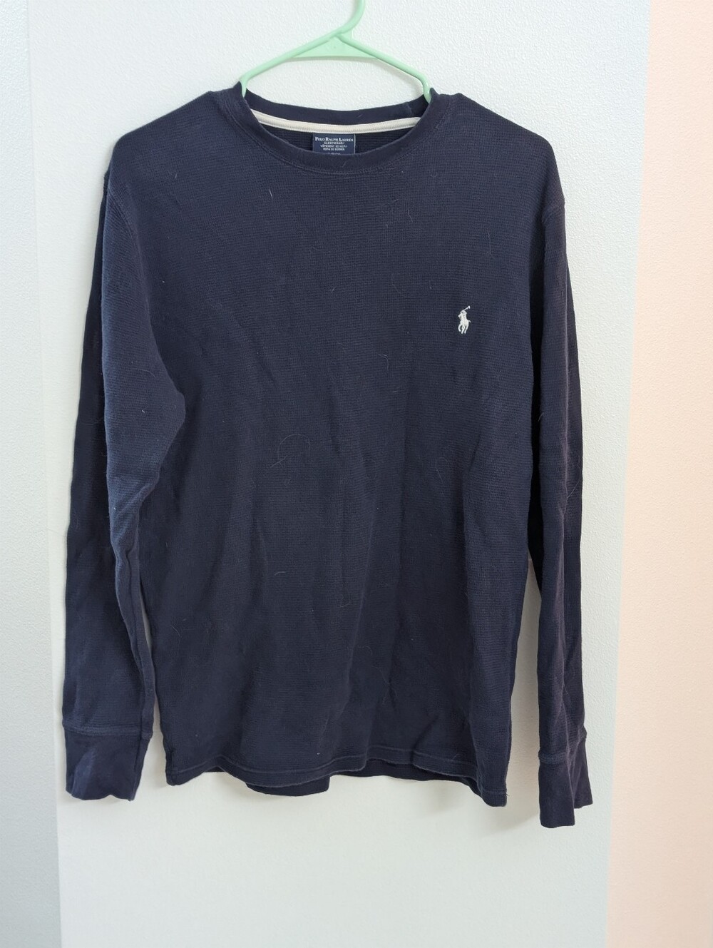 Polo by Ralph Lauren Dark Navy Long-Sleeve Crewneck with Embroidered Pony